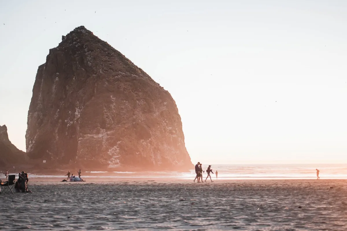Haystack Rock at Cannon Beach, Oregon Coast